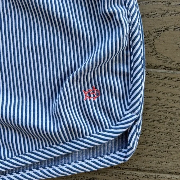 NWT: Southern Tide: Women's Blue Stripe Lounge Shorts: Size XL - Picture 2 of 8